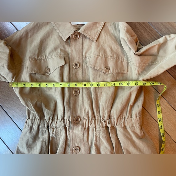 Ulla Johnson Jordana Jacket Tan Cotton Linen Peplum Utility Size Medium - Picture 14 of 16